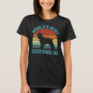 T-shirt Meilleur Cocker du monde vintage Espagnol Papa Chi