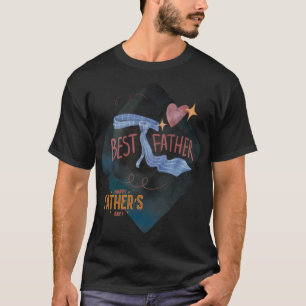 T-shirt Meilleur coeur papa - Fête des pères audacieuse et