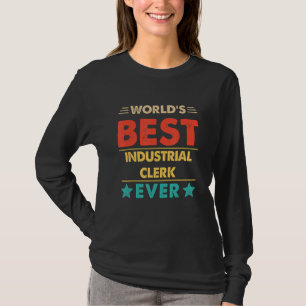 T-shirt Meilleur commis industriel rétro du monde