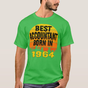 T-shirt Meilleur Comptable Né En 1964 Anniversaire Vintage