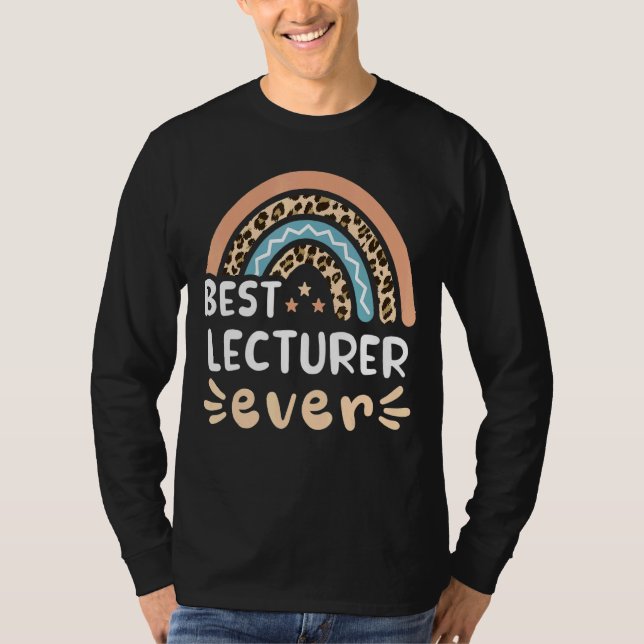 T-shirt Meilleur conférencier jamais Leopard Rainbow Maman (Devant)