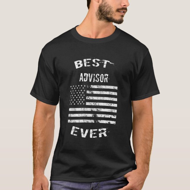 T-shirt Meilleur Conseiller Jamais Nous Drapeau Américain  (Devant)