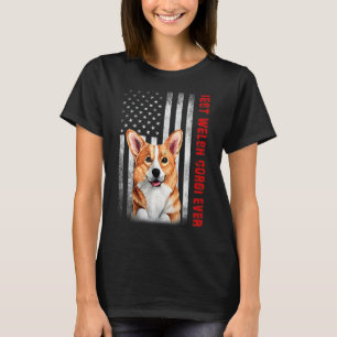 T-shirt Meilleur Corgi Gallois Vintage Ever Drapeau Améric