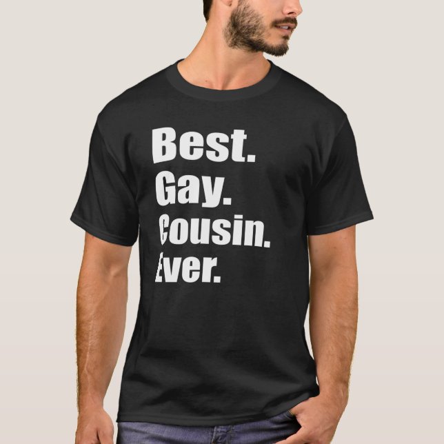 T-shirt Meilleur cousin gay (Devant)