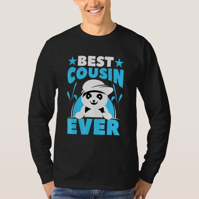 T-shirt Meilleur cousin panda de tous les temps (Devant)
