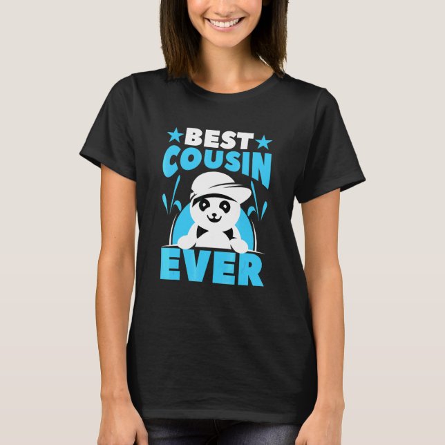 T-shirt Meilleur cousin panda de tous les temps (Devant)