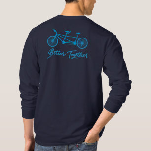 T-shirt Meilleur cyclisme en tandem bleu