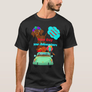 T-shirt Meilleur Dachshund Funny Wiener Chien New Day Posi