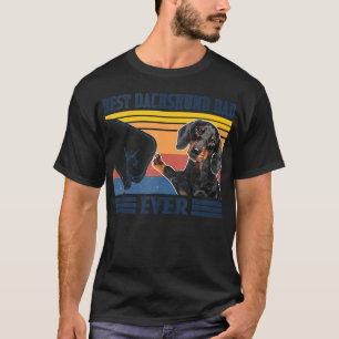 T-shirt Meilleur Dachshund Papa Jamais Drôle Amoureux Chie
