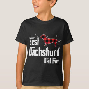 T-shirt Meilleur Dachshund Papa Jamais Rouge Parié Noël Po
