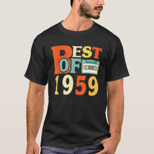 T-shirt Meilleur De 1959 62e Anniversaire Bande De Cassett