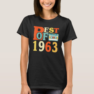 T-shirt Meilleur De 1963 58e Anniversaire Bande De Cassett
