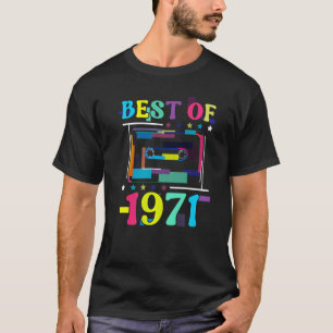 T-shirt Meilleur De 1971 Anniversaire Rétro Année De Naiss