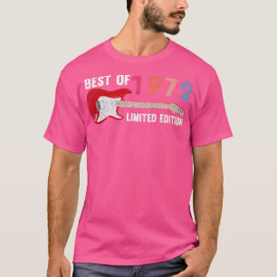 T-shirt Meilleur de 1972 50 ans Guitare Music Fan Annivers