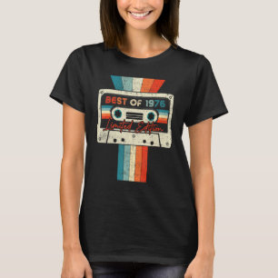 T-shirt Meilleur De 1976 Bande De Cassette 46 Anniversaire