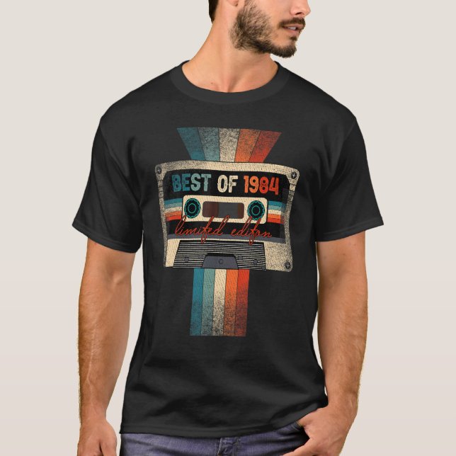 T-shirt Meilleur De 1984 Bande De Cassette 38 Anniversaire (Devant)