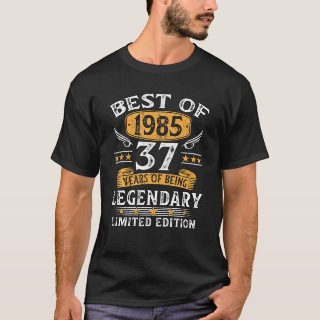 T-shirt Meilleur De 1985 Cadeaux De 37 Ans 37E Cadeaux D'A (Devant)