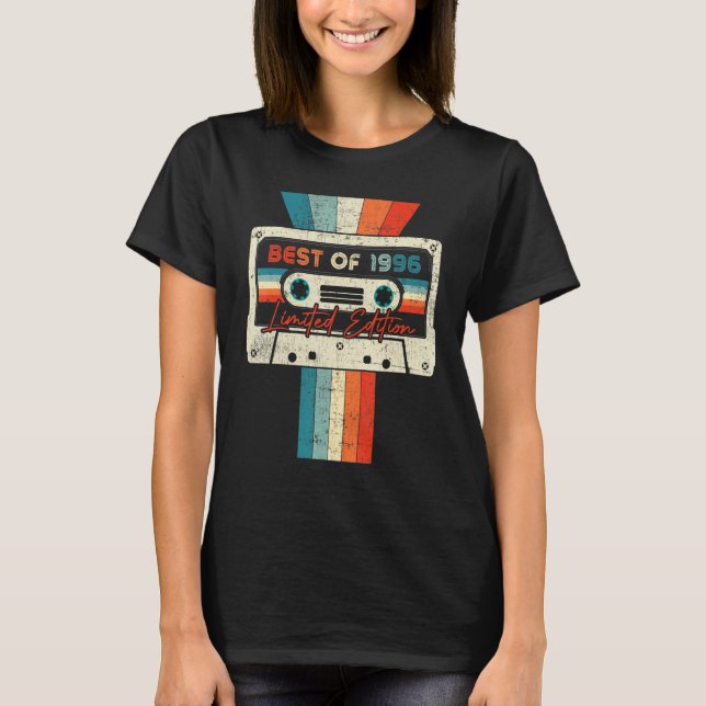 T-shirt Meilleur De 1996 Bande De Cassette 26 Anniversaire (Devant)