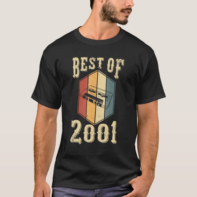 T-shirt Meilleur de 2001 21 ans  cassette 21e anniversaire (Devant)