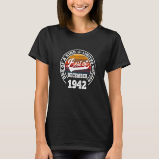 T-shirt Meilleur De Décembre 1942 80e Anniversaire Pour 80