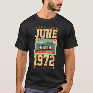 T-shirt Meilleur De Juin 1972 50 Ans Bande Cassette 50e