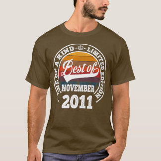 T-shirt Meilleur De Novembre 2011 11E Cadeau Anniversaire 