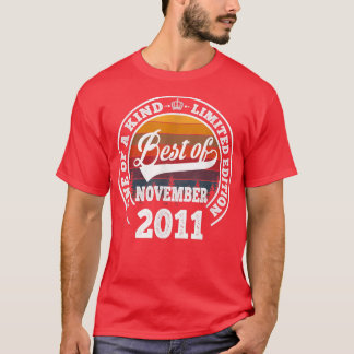 T-shirt Meilleur De Novembre 2011 11E Cadeau Anniversaire 