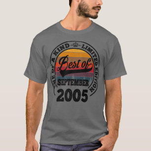 T-shirt Meilleur De Septembre 2005 17E Anniversaire Cadeau