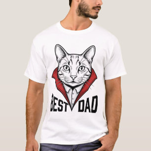 T-shirt Meilleur design de gravure vintage de chat vampire