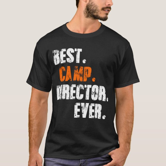 T-shirt Meilleur directeur de camp Ever - Vinyage (Devant)
