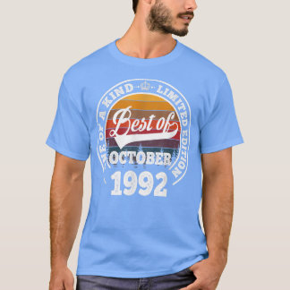 T-shirt Meilleur D'Octobre 1992 30E Anniversaire Cadeau Po