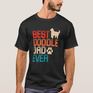 T-shirt Meilleur Doodle Papa Jamais Chien Papa Golden Dood