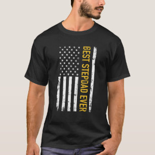 T-shirt Meilleur drapeau américain Vintage Stepdad