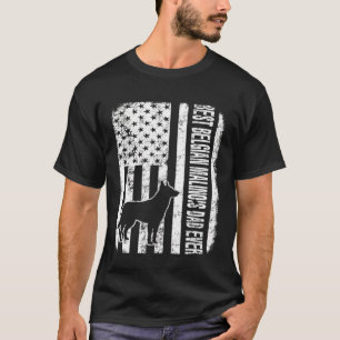 T-shirt Meilleur Drapeau Malinois belge Jamais Américain