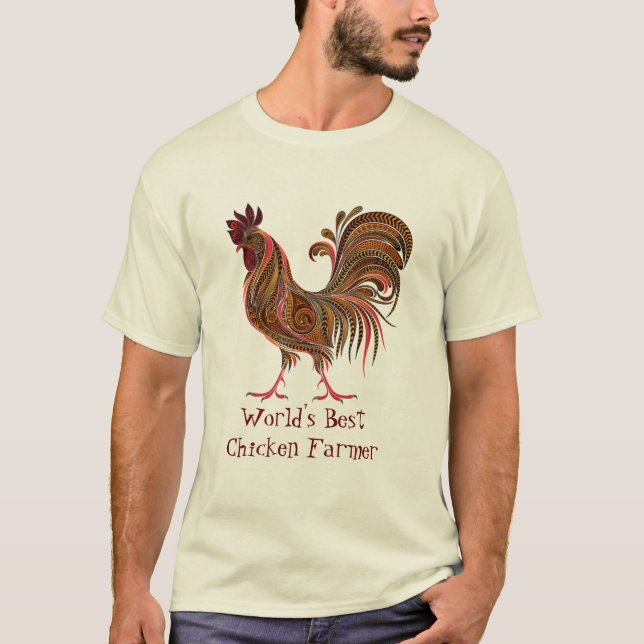 T-shirt Meilleur élevage de poulets du monde : Rooster Far (Devant)
