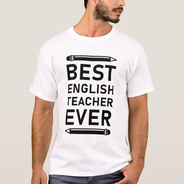 T-shirt Meilleur enseignant d'anglais jamais (Devant)