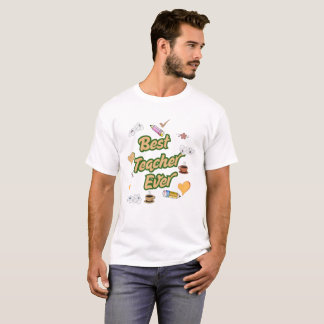 T-shirt Meilleur enseignant jamais, retour à l'école