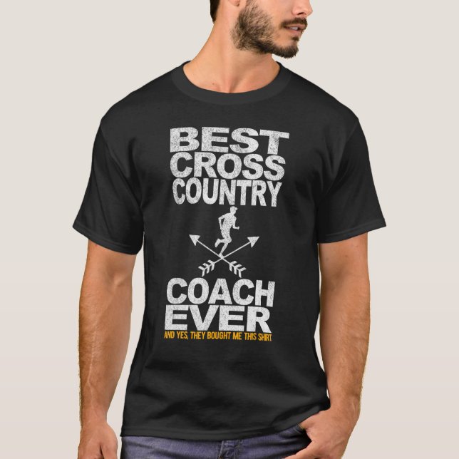 T-shirt Meilleur Entraîneur Coureur Coach Cross Country (Devant)