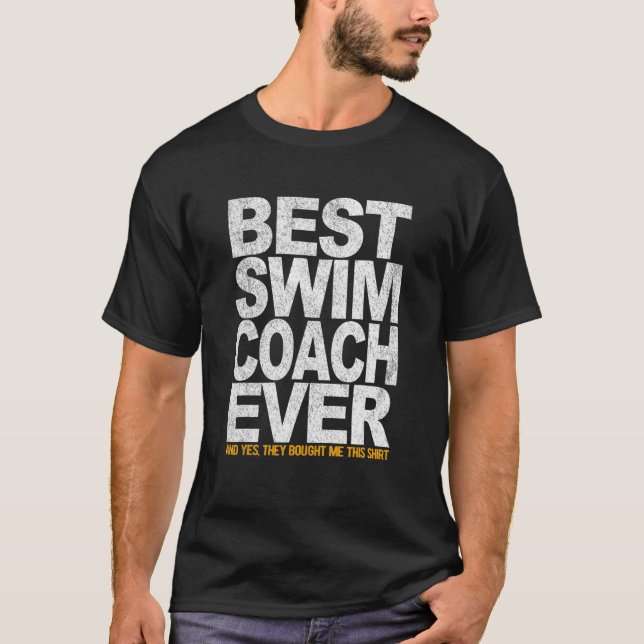 T-shirt Meilleur Entraîneur De Baignade Ever Enseignant De (Devant)