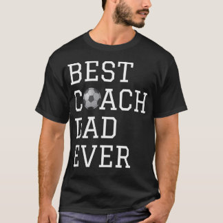 T-shirt Meilleur entraîneur de football Papa à jamais Coac