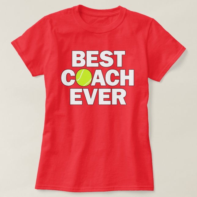 T-shirt Meilleur entraîneur de tennis féminin (Design devant)