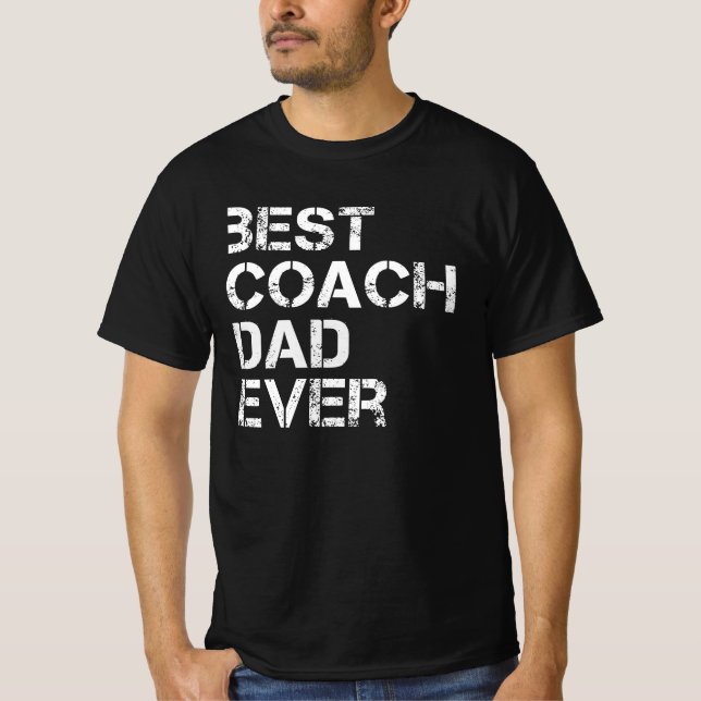 T-shirt Meilleur Entraîneur Papa Jamais Dons Amusant Pour  (Devant)