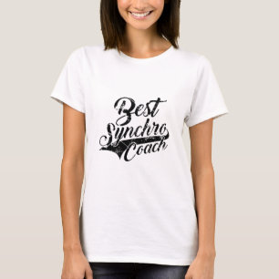 T-shirt Meilleur entraîneur Synchro de natation synchroni