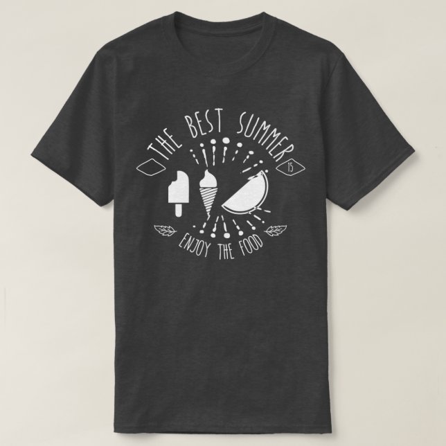 T-shirt Meilleur Été Profitez De La Nourriture 2 (Design devant)