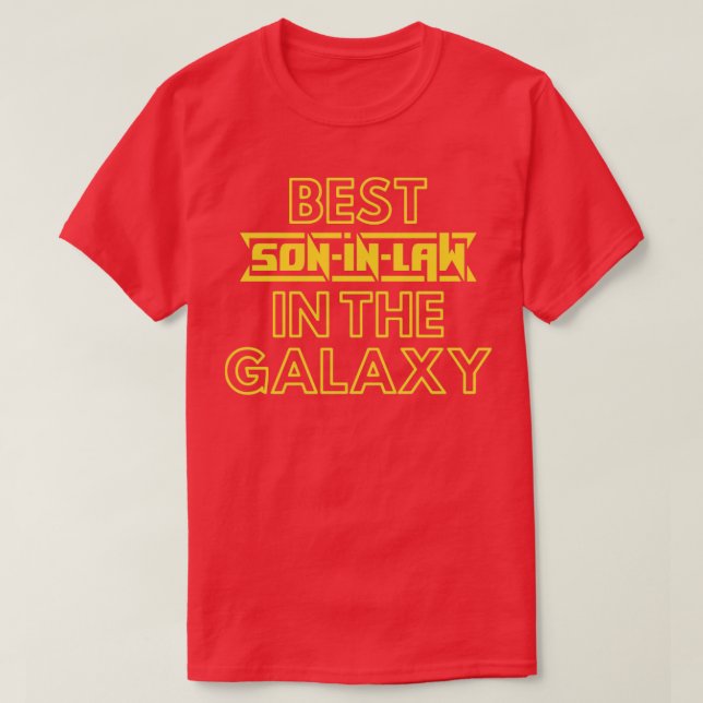 T-shirt Meilleur Fils En Droit Dans La Galaxie Cute Famill (Design devant)