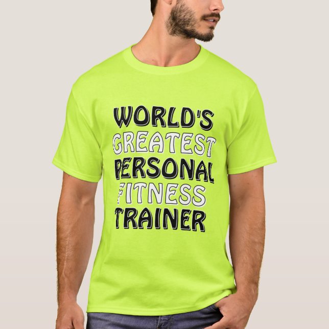 T-shirt Meilleur formateur de conditionnement physique per (Devant)