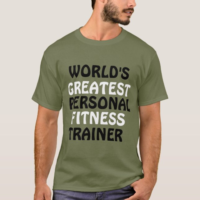 T-shirt Meilleur formateur de conditionnement physique per (Devant)