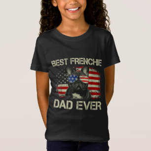 T-Shirt Meilleur Français Papa Jamais Bulldog American Dra
