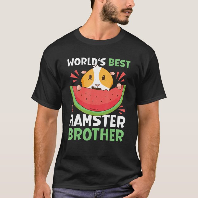 T-shirt Meilleur Frère Hamster au monde avec un hamster (Devant)