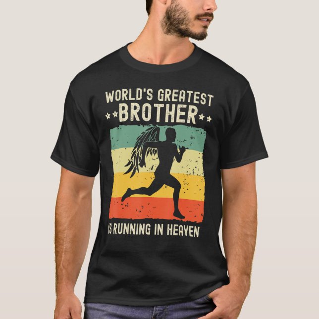 T-shirt Meilleur Frère Mondial Courir dans le Ciel Famille (Devant)